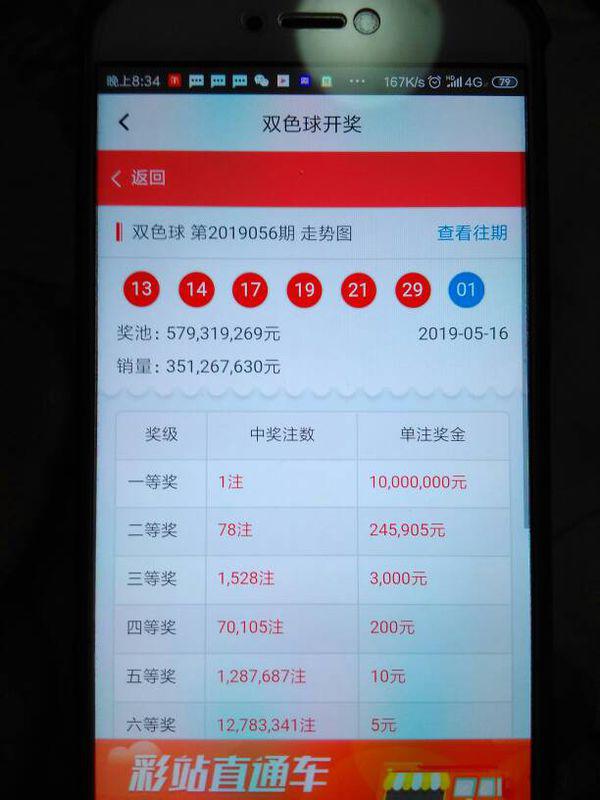 双色球2019年开奖结果及今日预测